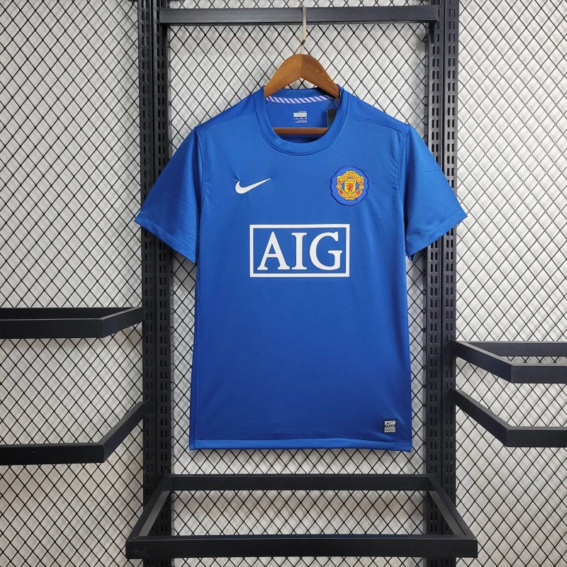 CAMISA RETRÔ DO MANCHESTER UNITED 08/09 AZUL
