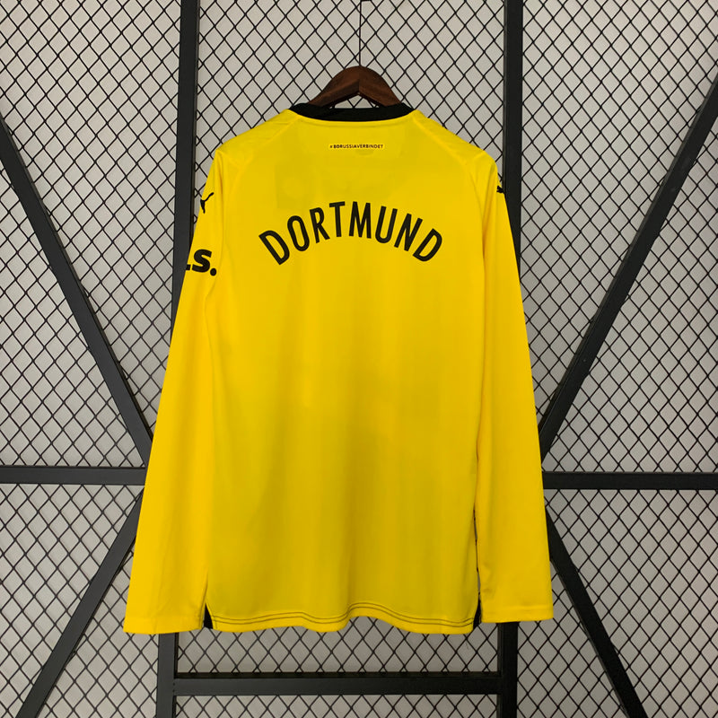 CAMISOLA MANGA LONGA DO BORUCIA DORTMUND 24/25 AMARELO E PRETO