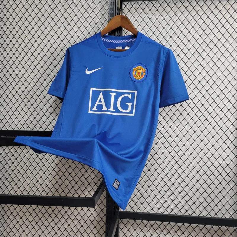 CAMISA RETRÔ DO MANCHESTER UNITED 08/09 AZUL