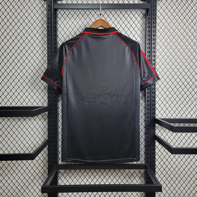 CAMISA RETRÔ DO MILAN 98/99 PRETO E VERMELHO